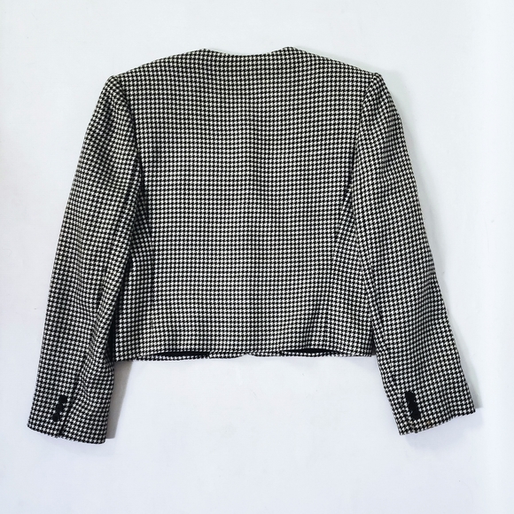 Houndstooth Crop Blazer - Picture 3 of 7